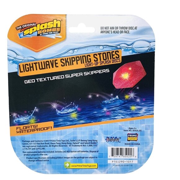 Splash Bombs Lightwave Skipping Stones Pool Toy Light Up Motion Activated - Picture 3 of 7
